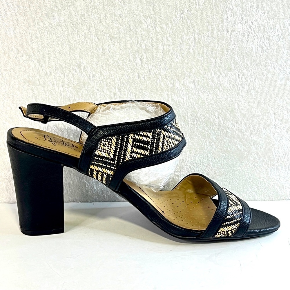 LIFESTRIDE SOFT SYSTEM Luna Sandals Womens 9.5‎ W Shoes Heels 3.5 in Block Heel